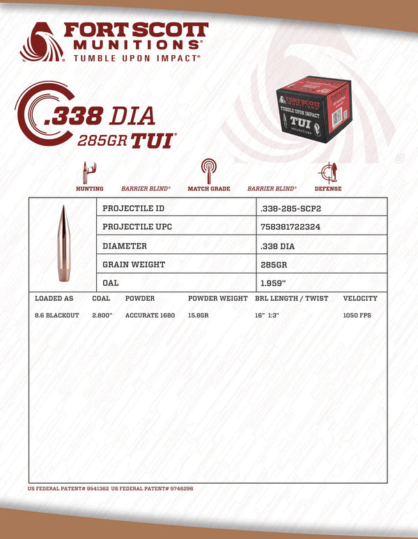 .338-285-SCP2 Projectile